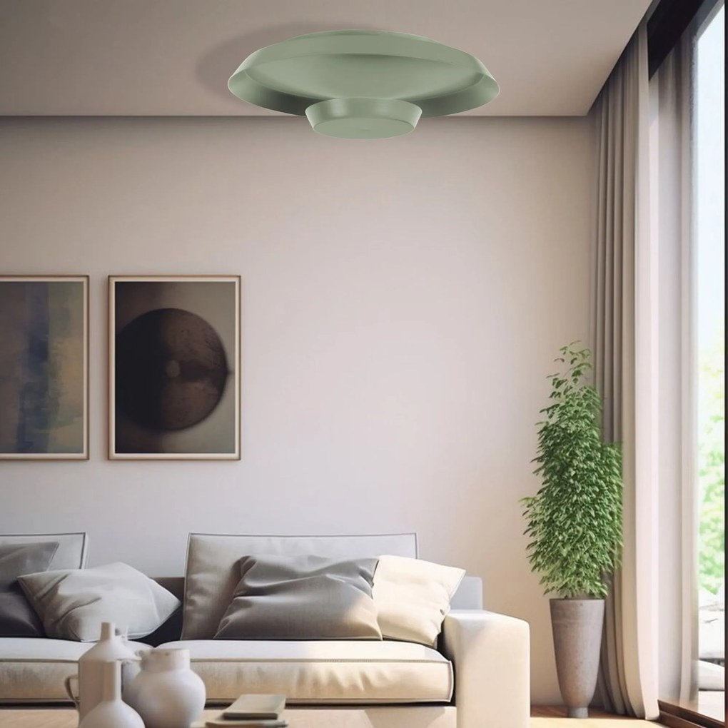 Toolight Toolight, LED stropné svietidlo 40cm, 14W, APP1460, zelená, OSW-04188