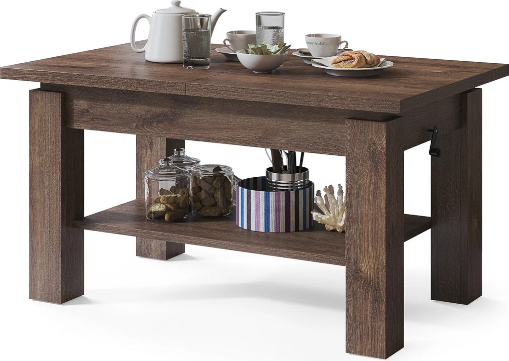 ASTORIA hnedý dub, rozkládací konferenční stolek