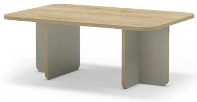 Konferenčný stolík Houseland Hillary 100 cm dub zafírový/sivo-zelený