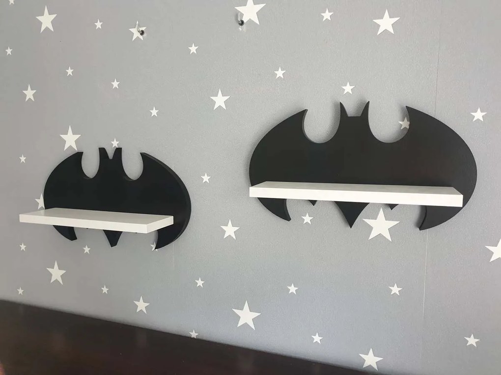 Polička batman - čierna