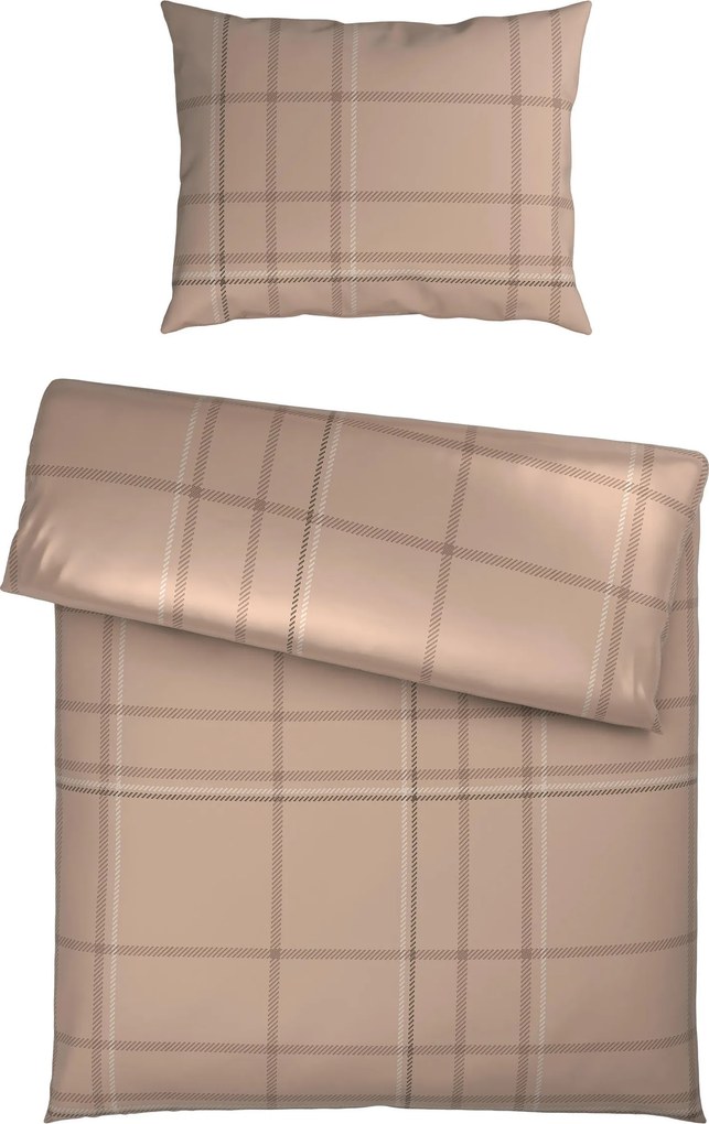 XXXLutz POSTEĽNÁ BIELIZEŇ satén taupe 140/200 cm Esposa - Obliečky & plachty - 007545010701