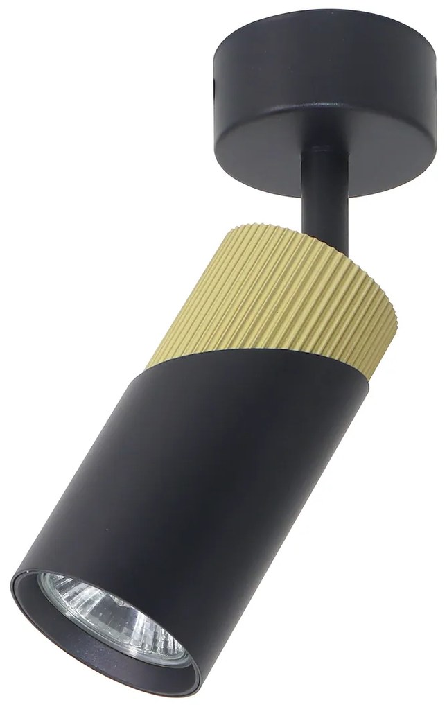 Bodové svietidlo Neo, 1x čierne/zlaté kovové tienidlo, b