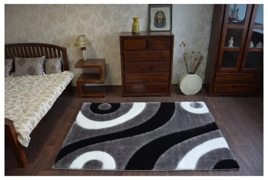 Luxusný kusový koberec Shaggy Space sivý 80x150cm