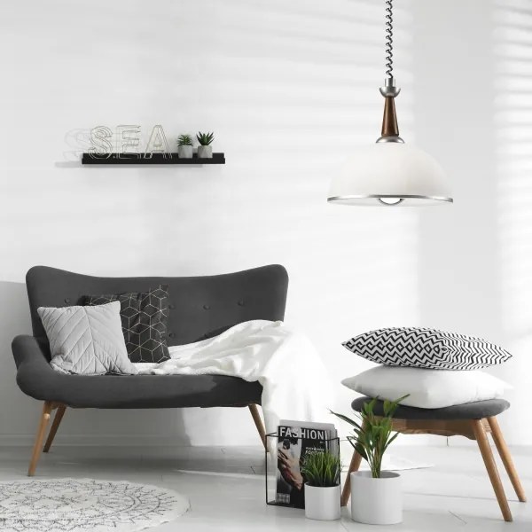 Sťahovací luster CHIARA 1xE27/60W/230V strieborná/buk