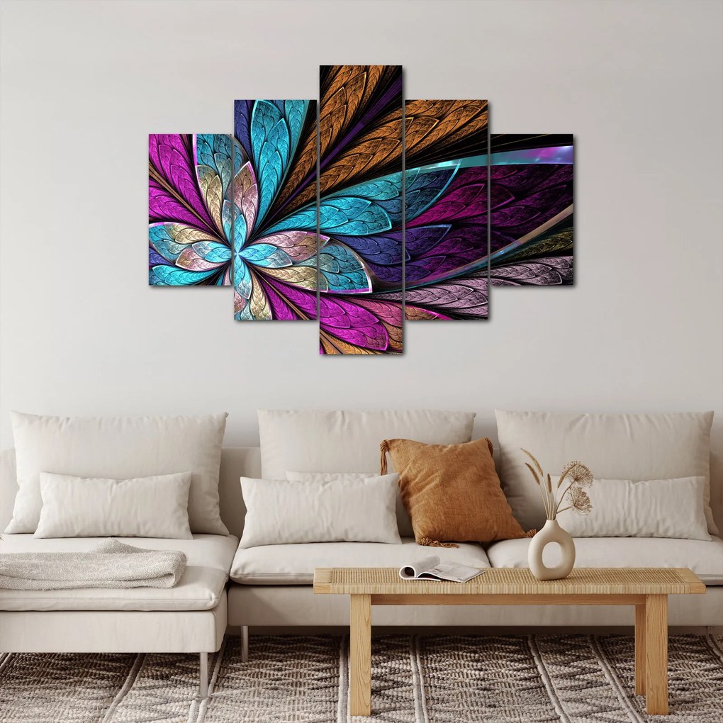 Obraz - Abstrakcia, kvetina (150x105 cm)