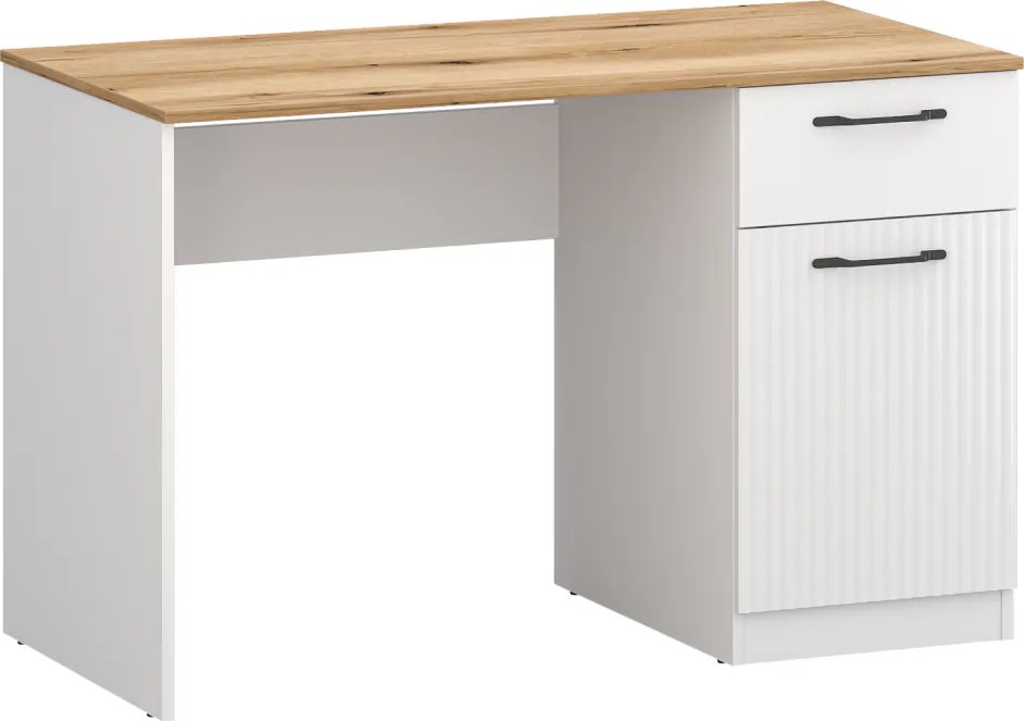 PC stôl, biela/dub evoke, VELIS 1D1S/120