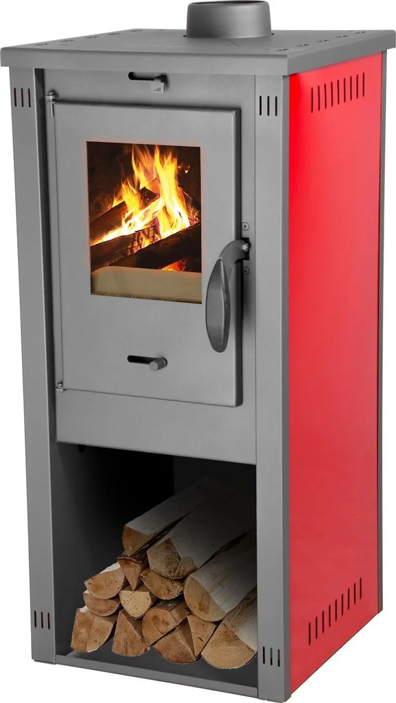 Krbové kachle Thalia Okta M, 3,9 kW, 120 mm, červená
