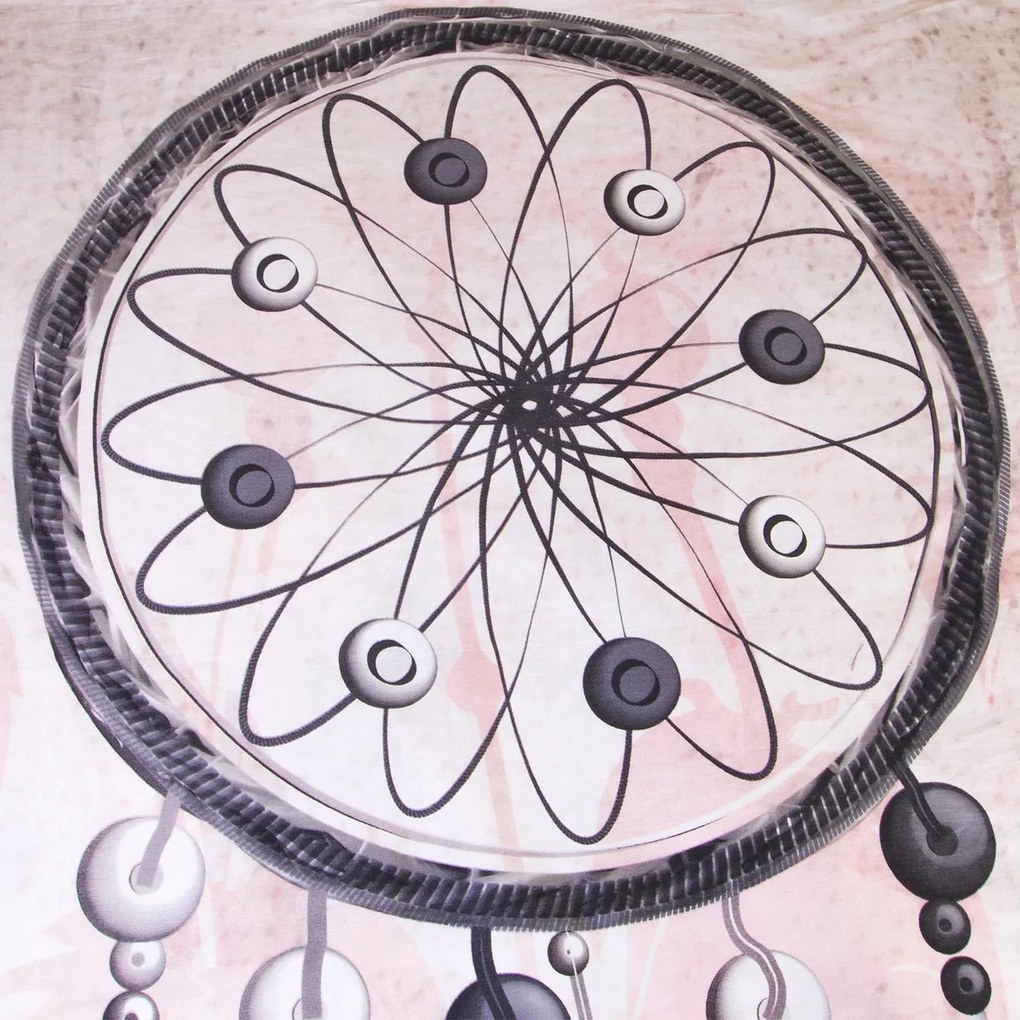 SATÉNOVÉ OBLIEČKY PANEL 180X200 CM, 2KS 70X80 CM VZOROVANÉ