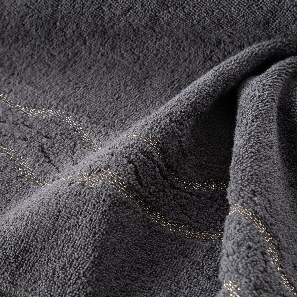 BAVLNENÝ UTERÁK KARIN 70X140 CM TMAVOSIVÁ