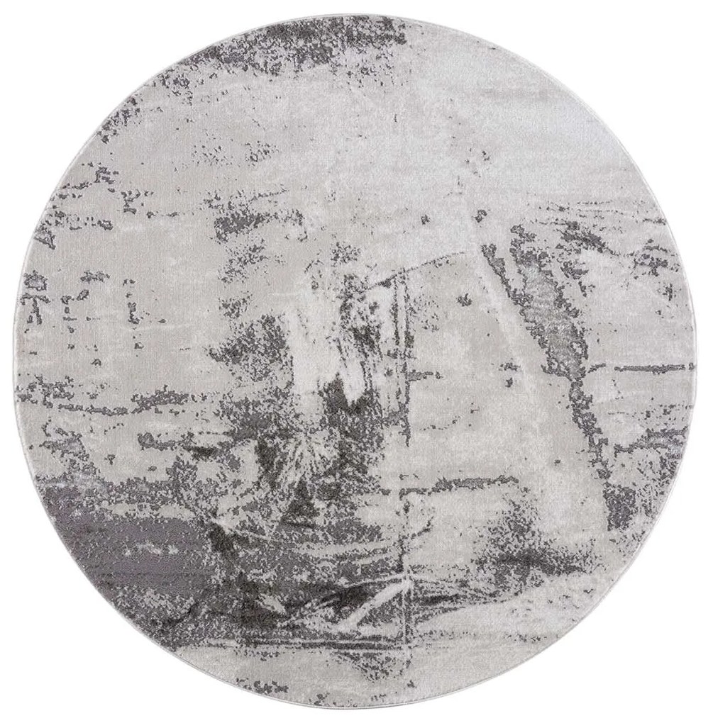 Dekorstudio Moderný okrúhly koberec CHIC 176 - sivý Priemer koberca: 120cm