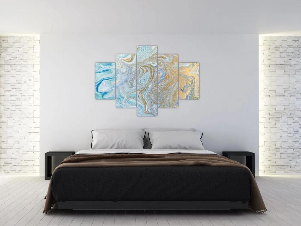 Obraz - Modrý mramor (150x105 cm)