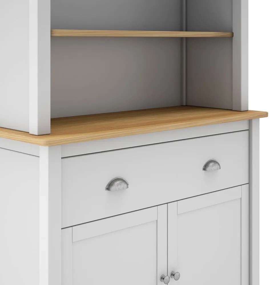 Biela vitrína z borovicového dreva 90x180,5 cm Misti – Marckeric