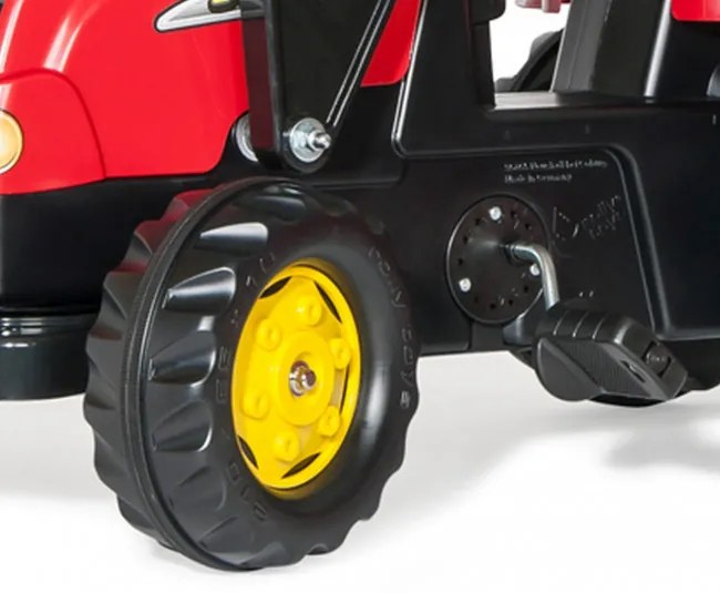 Šlapací traktor s prívesom a lyžicou Rolly Toys 023127 červený
