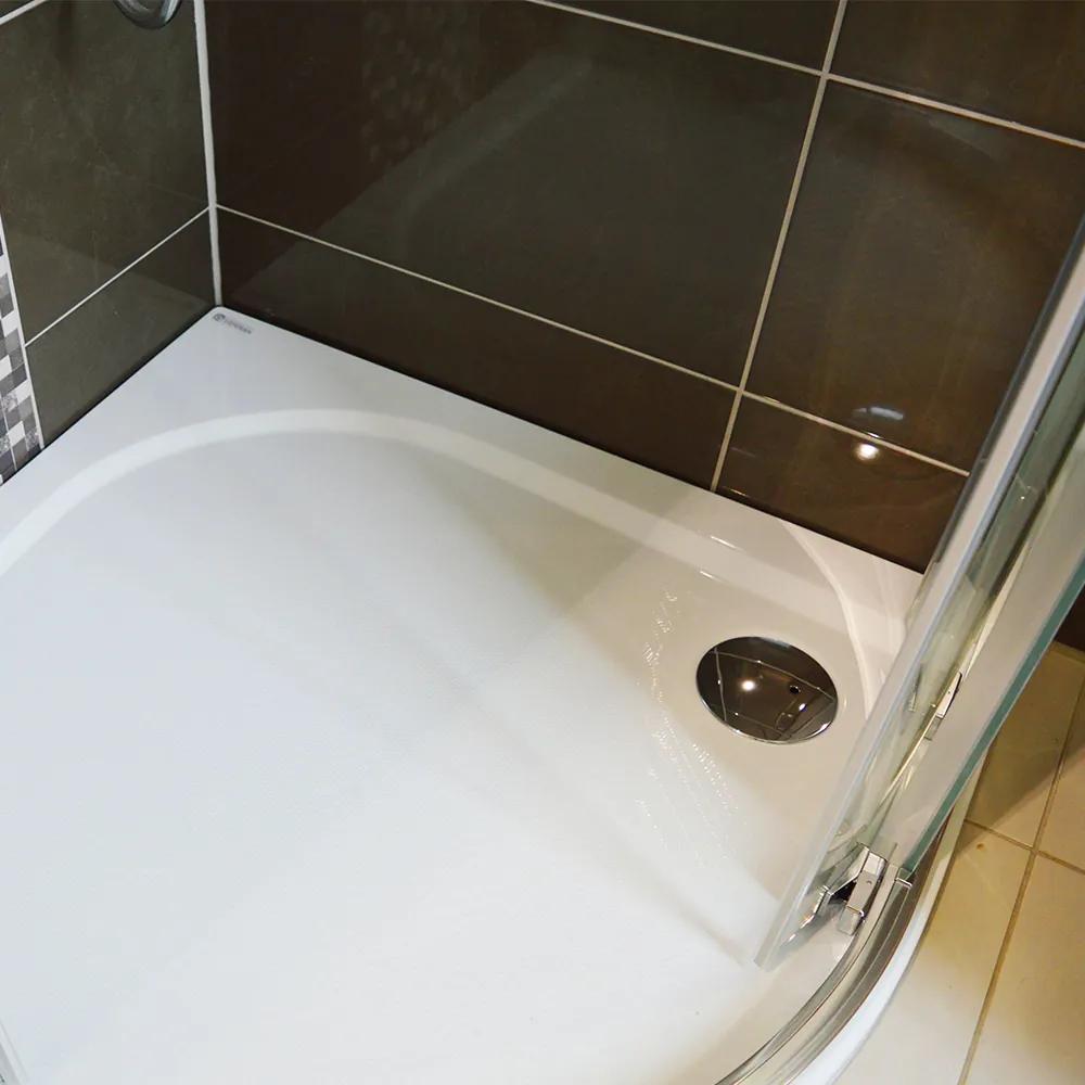 LOTOSAN DROP štvorcová sprch. vanička z liatého mramoru 80 x 80 cm biela LCS00180