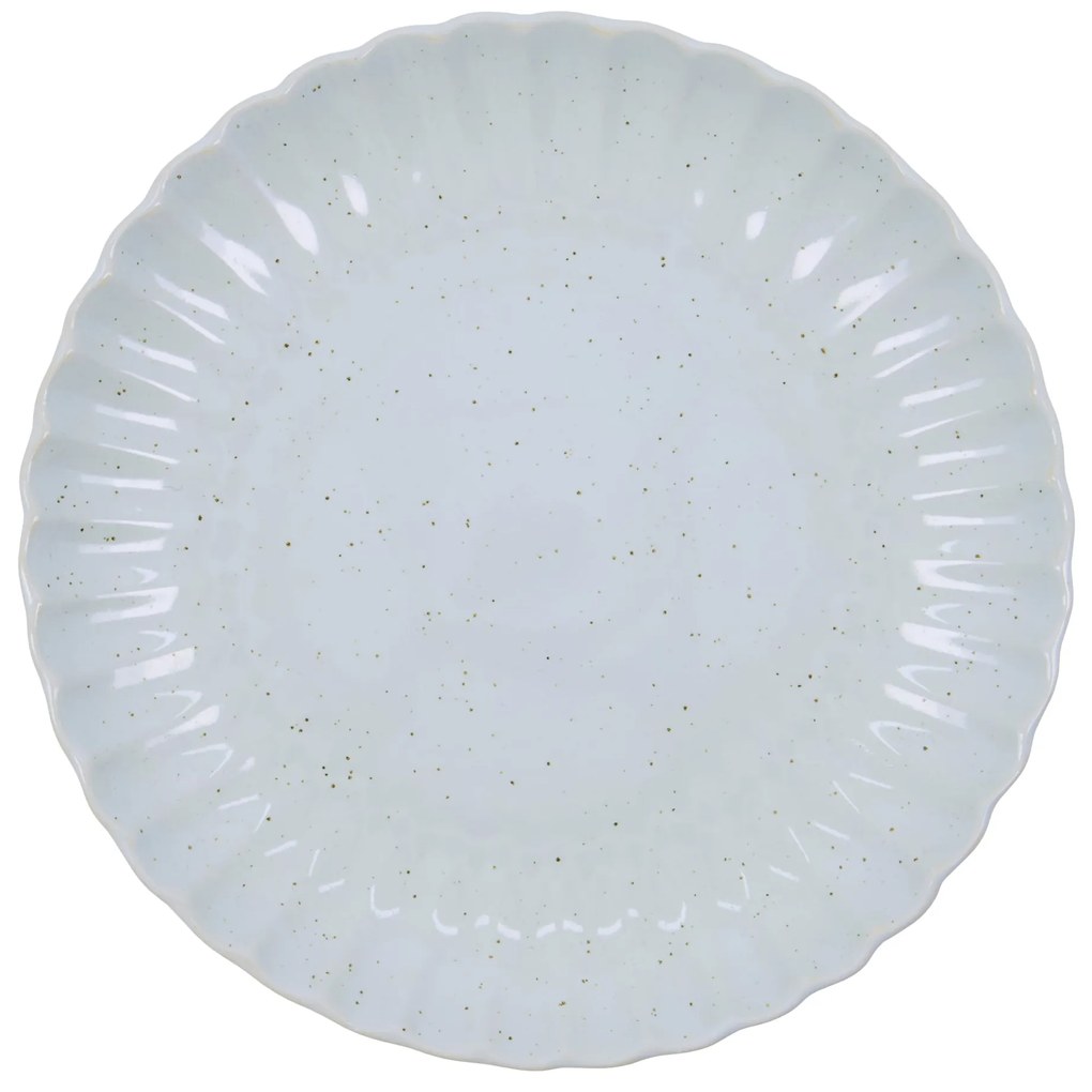 House Doctor Obedový tanier Scallop Light Blue Ø 26 cm