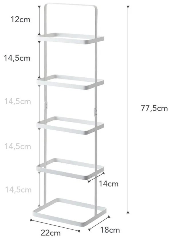 Biely kovový stojan na topánky Tower Shoe Rack – YAMAZAKI