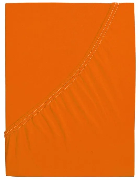 Jersey plachta do detskej postieľky EXCLUSIVE 70x140 cm oranžová