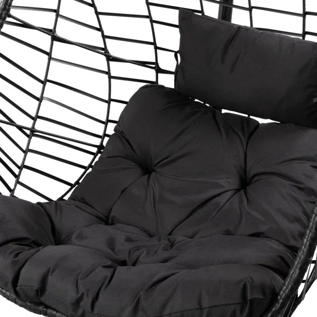 Závesné kreslo SOLEI čierne 848211