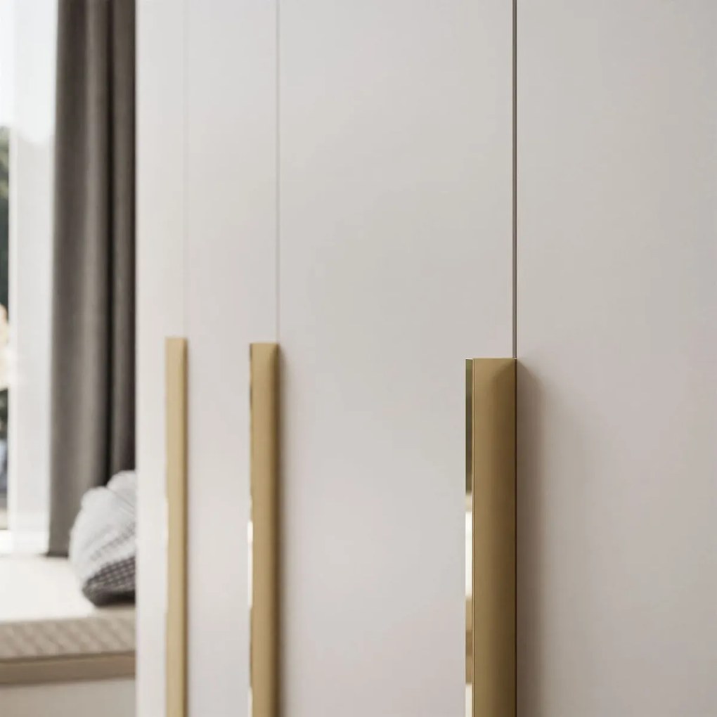 ŠATNÍKOVÁ SKRIŇA BLANCA KAŠMÍR 4D ZLATÉ ÚCHYTKY