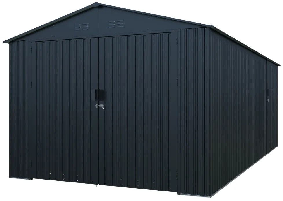 Plechová garáž BestBerg AG-18A / 18 m² / 602 x 300 x 232 cm / sivá