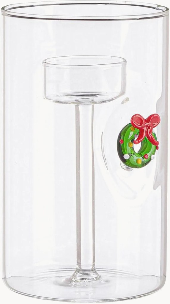 Sklenené svietniky Lavish Wreath, 2 ks