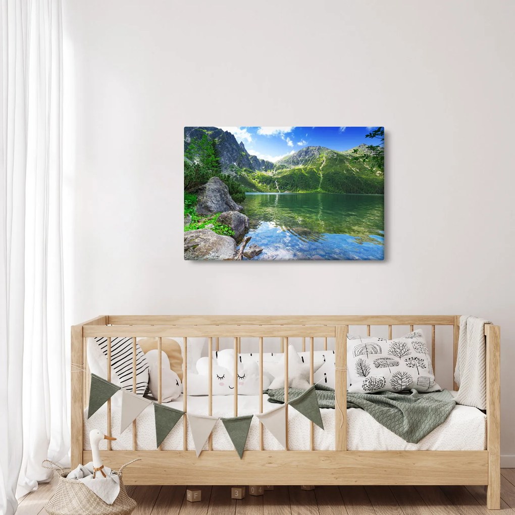 Obraz jazera v Tatrách (90x60 cm)