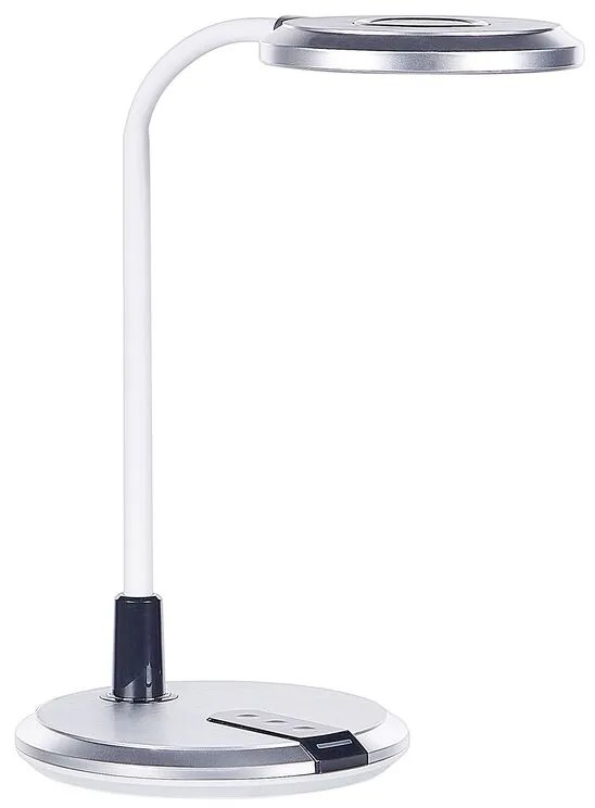 Stolná LED lampa strieborná/biela COLUMBA Beliani