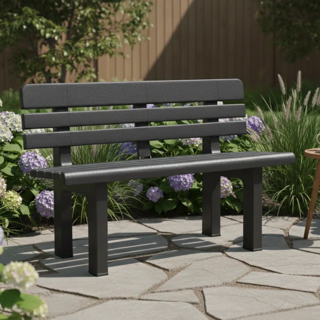 Záhradná lavica GENZIANA, 110x52x71cm, antracitová I.P.A.E-Progarden