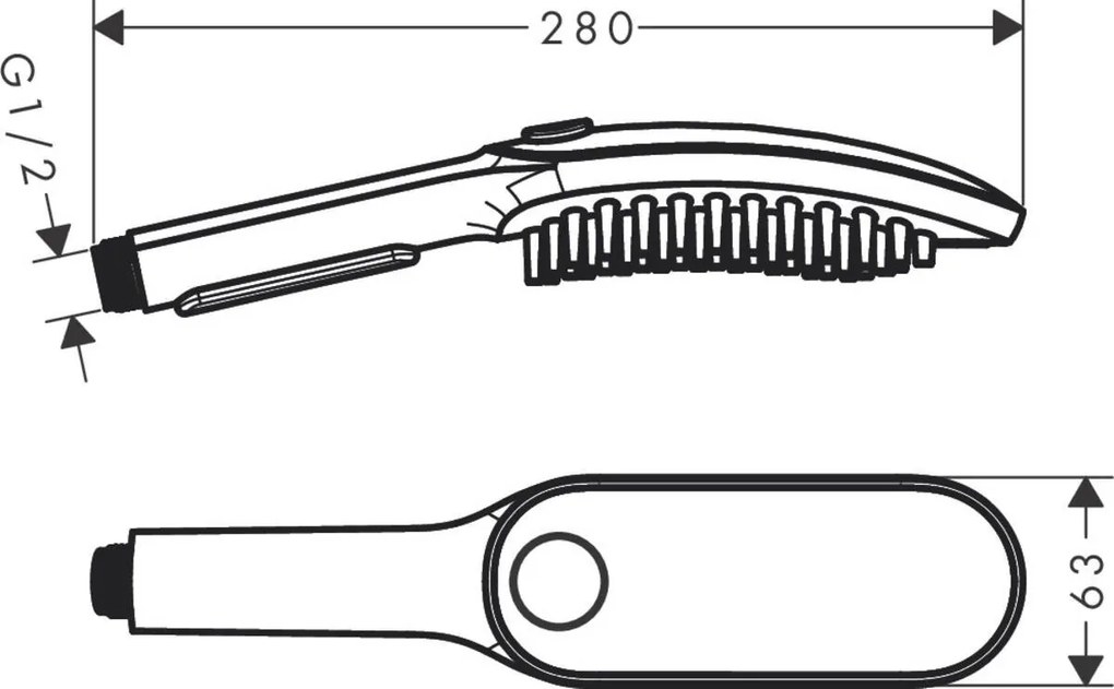 Hansgrohe DogShower, ručná sprcha pre psa, čierna matná, HAN-26640670