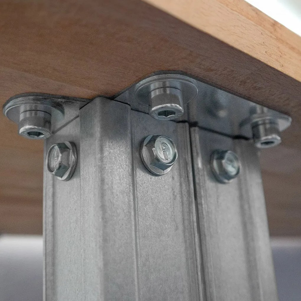 Pracovný stôl BULLRACK 90x150x60 cm, zinok