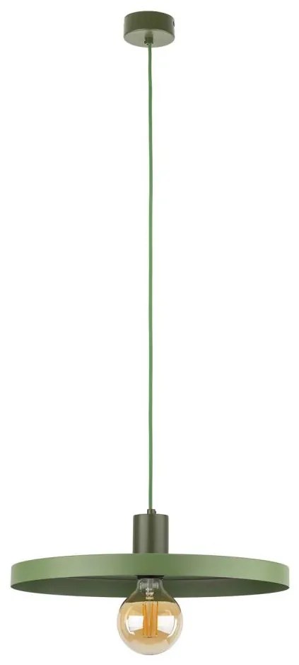 Luster na lanku SILA 1xE27/15W/230V pr. 40 cm zelená