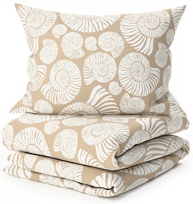 Obliečky z mikrovlákna SNAIL SHELL hnedé Rozmer obliečky: 70 x 90 cm | 140 x 200 cm