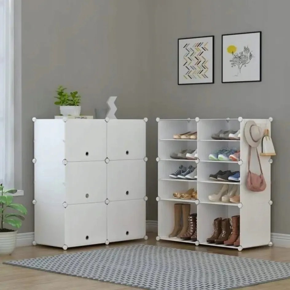 Hogler 3403 Variabilný regálový systém 12 políc 85 x 96 x 31 cm, biely