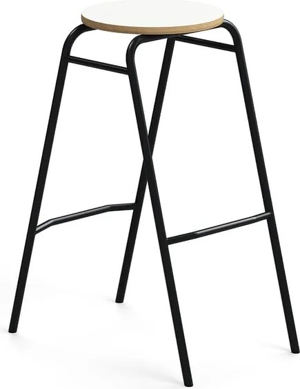 Barová stolička ALTUS, výška 790 mm, antracit/biela