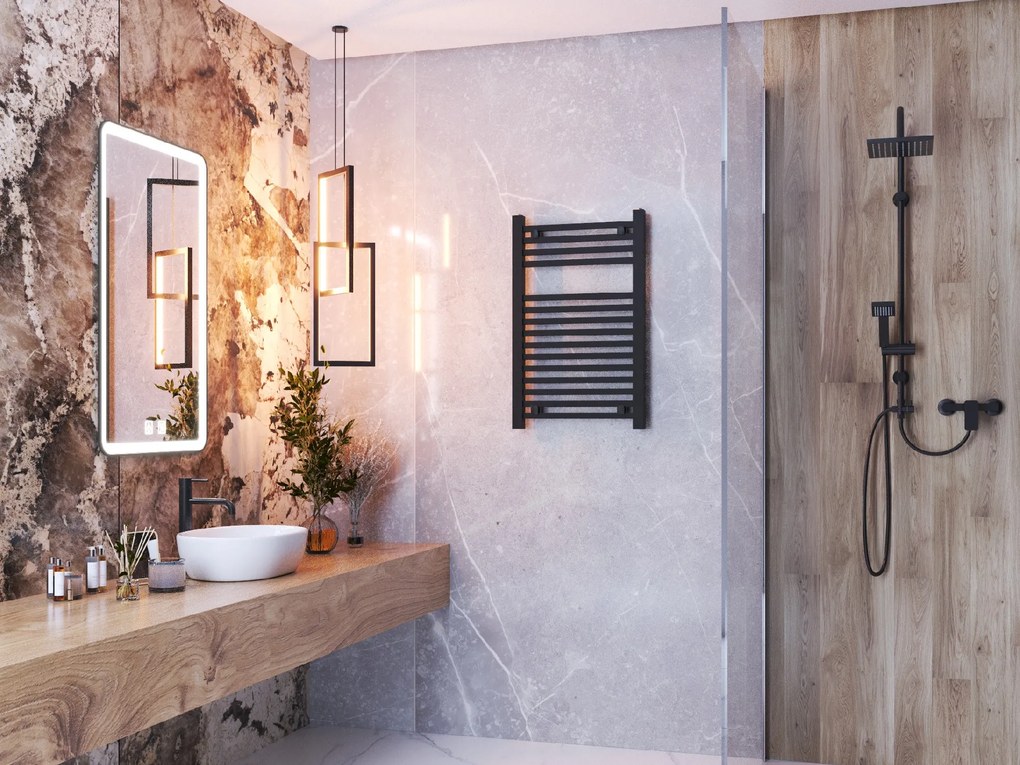 Gamma Erga Proper, vykurovacie teleso 800x500 mm, 466W, čierna, ERG-LAV-PROP-8050-BK