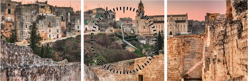 Obraz - Gravina in Puglia, Taliansko (s hodinami) (90x30 cm)
