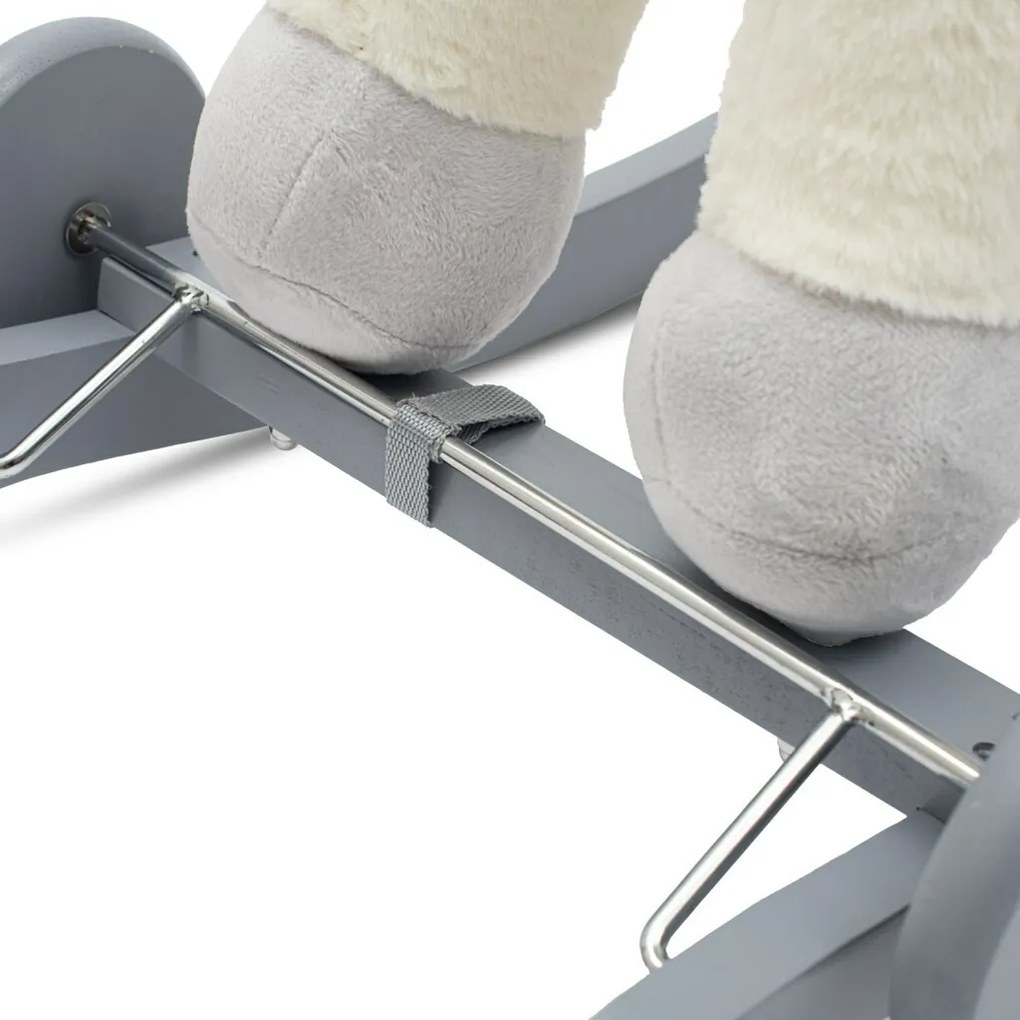 Baby Mix Hojdacia hračka s melódiou a kolieskami Unicorn biela, 64 x 35 x 60 cm