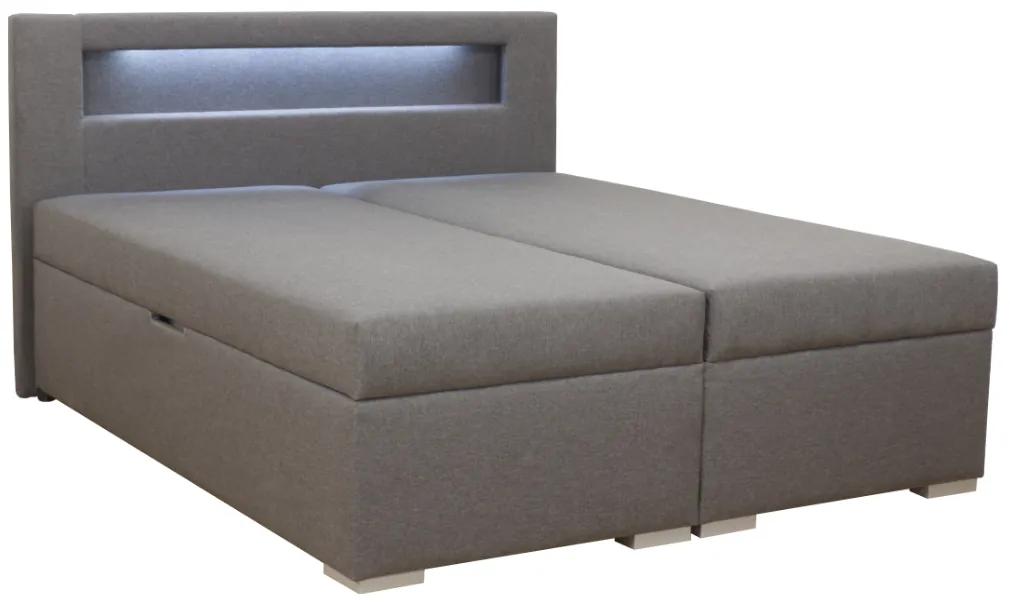 Čalúnená posteľ s úložným priestorom Bolero 180 Typ farebného prevedenia: Savana modrá 80, Typ čela: B