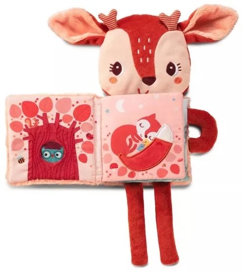 Lilliputiens - Detská textilná svietiaca knižka jelenček Stella