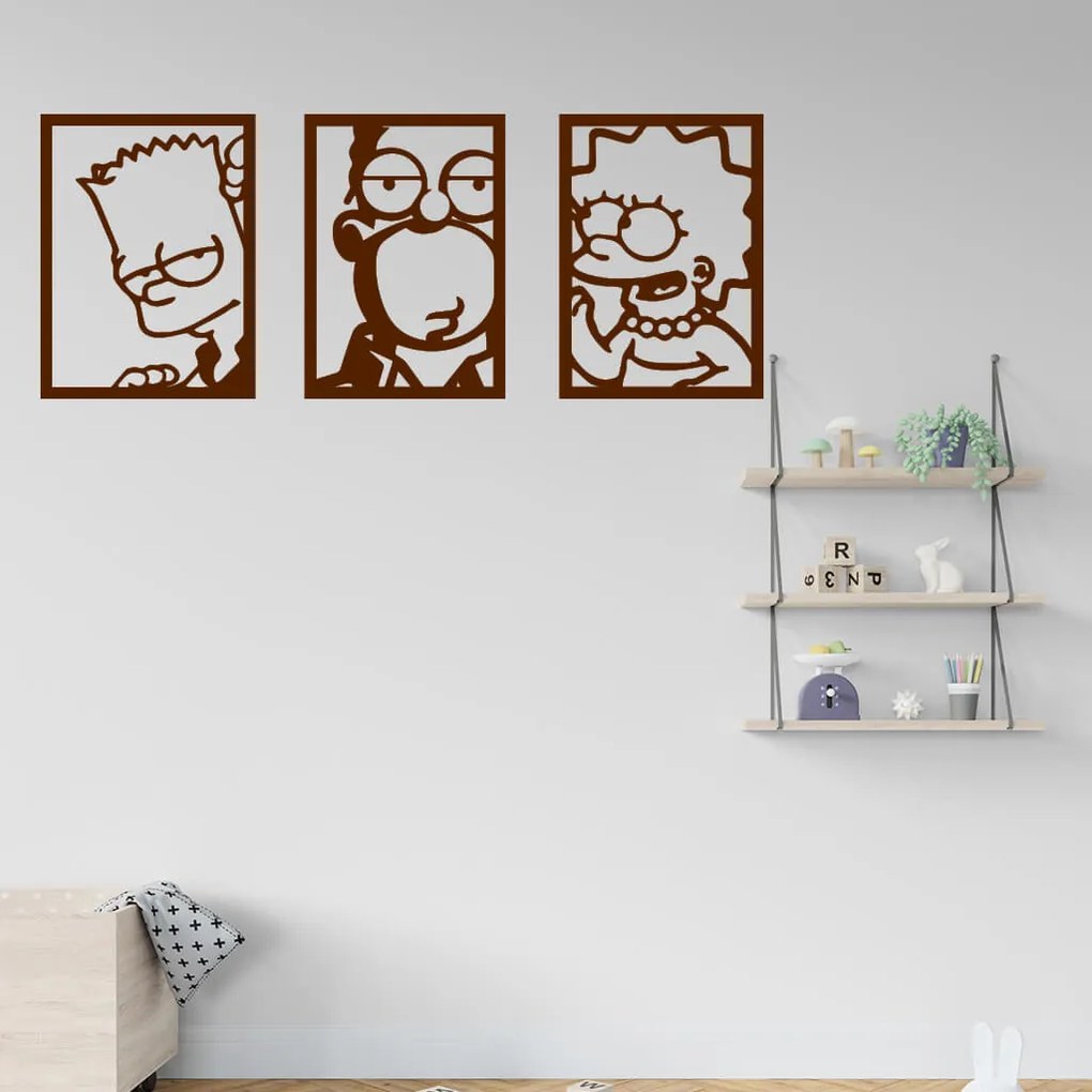 Veselá Stena Samolepka Bart Homer Lisa Simpsonovci Farba: fialová, Veľkosť: 100 x 39 cm