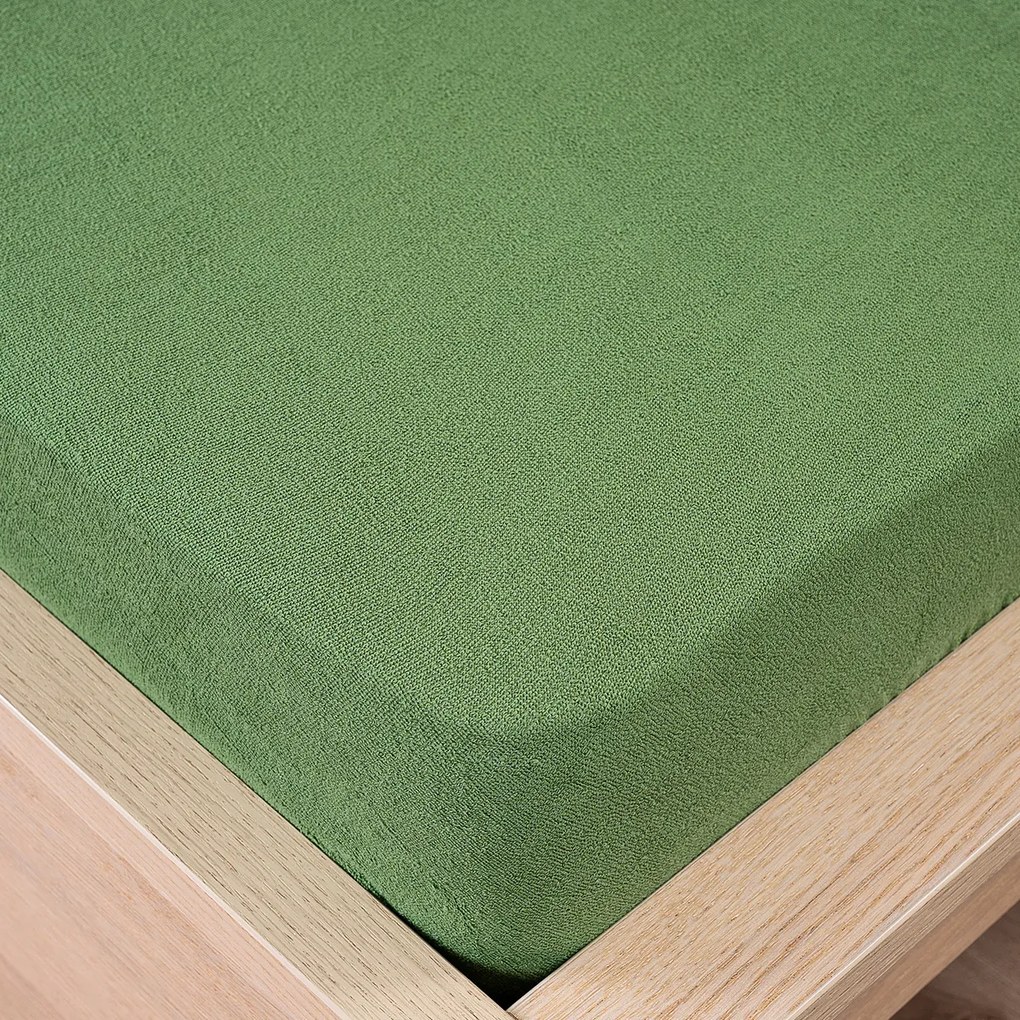 4Home froté prestieradlo oolivovozelená, 180 x 200 cm