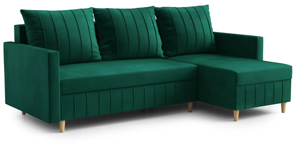 Rozkladacia rohová sedacia súprava FOX Pravá Tmavosivá