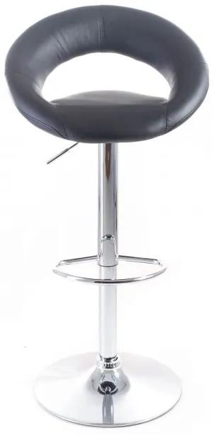 Barová stolička G21 Orbita black, koženková
