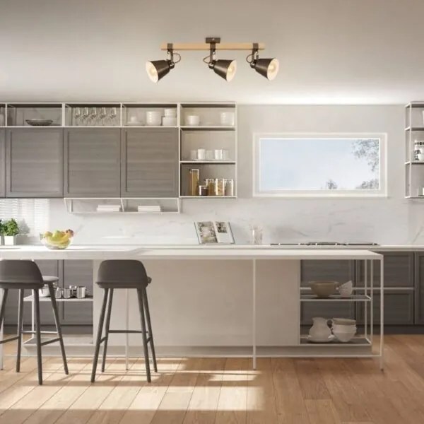 Bodové svietidlo RETRO 3xE27/40W/230V hnedé