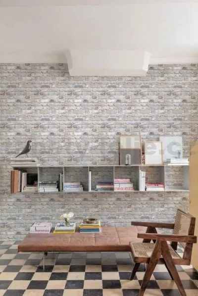 Vliesové tapety na stenu Wanderlust WL2202 (FC2502), rozmer 10,05 m x 0,53 m, tehla oranžová, Grandeco