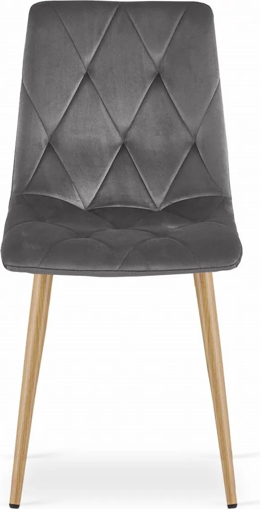 AKCIA Tmavo sivá zamatová jedálenská stolička LIBRA II. akosť