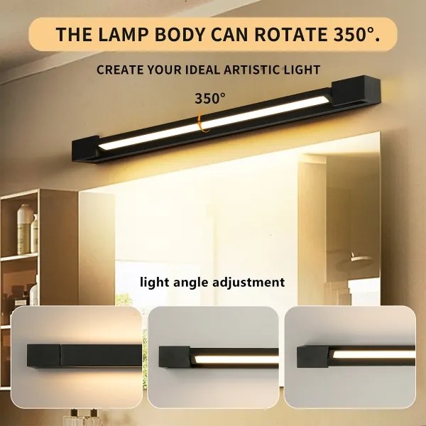 Brilagi-LED Kúpeľňové osvetlenie zrkadla AQUA LINE LED/18W/230V 60 cm IP44 čierna