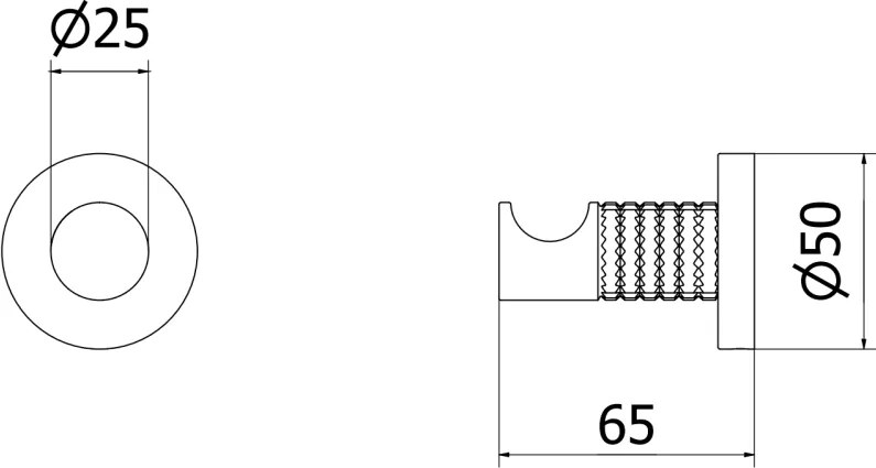 Mexen Triv, nástenný háčik na uteráky, biela, 70A33011-20