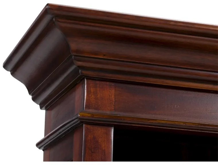 furniture-nabytek.cz - Masívna knižnica Cambridge I z mahagónu, lakovaná, hnedá – 168×34×210 cm