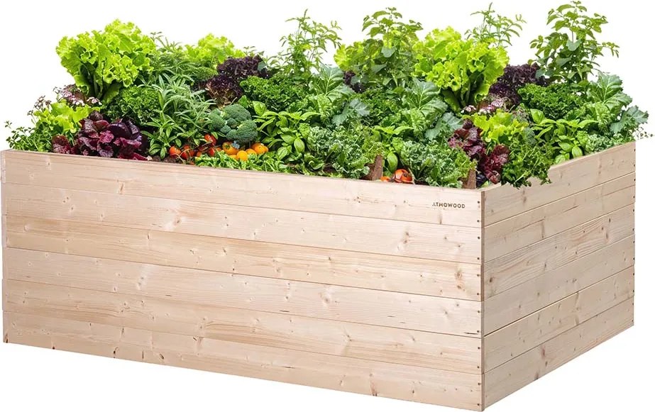 ATMOWOOD Drevený vyvýšený záhon 160 x 100 x 60 cm